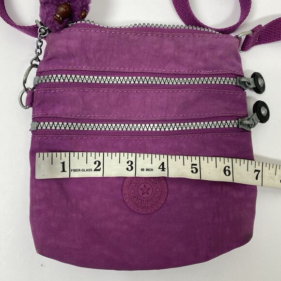 2/$30 Kipling Purple Plum Zipper Alvar Crossbody Bag Purse Travel Hiking Concert - Picture 11 of 12